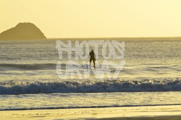 Surfer on Oregon Coast